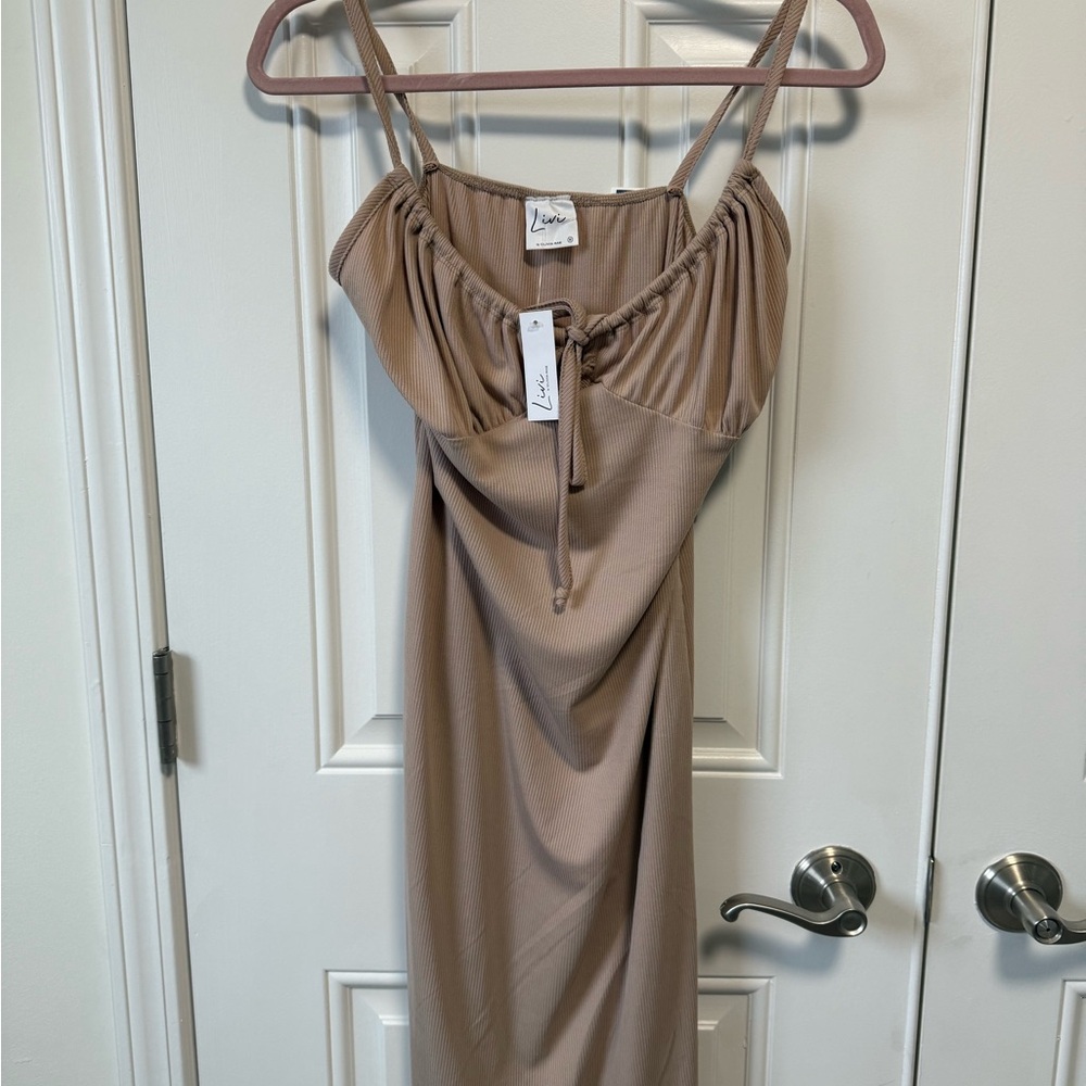Elegant Tan Dress